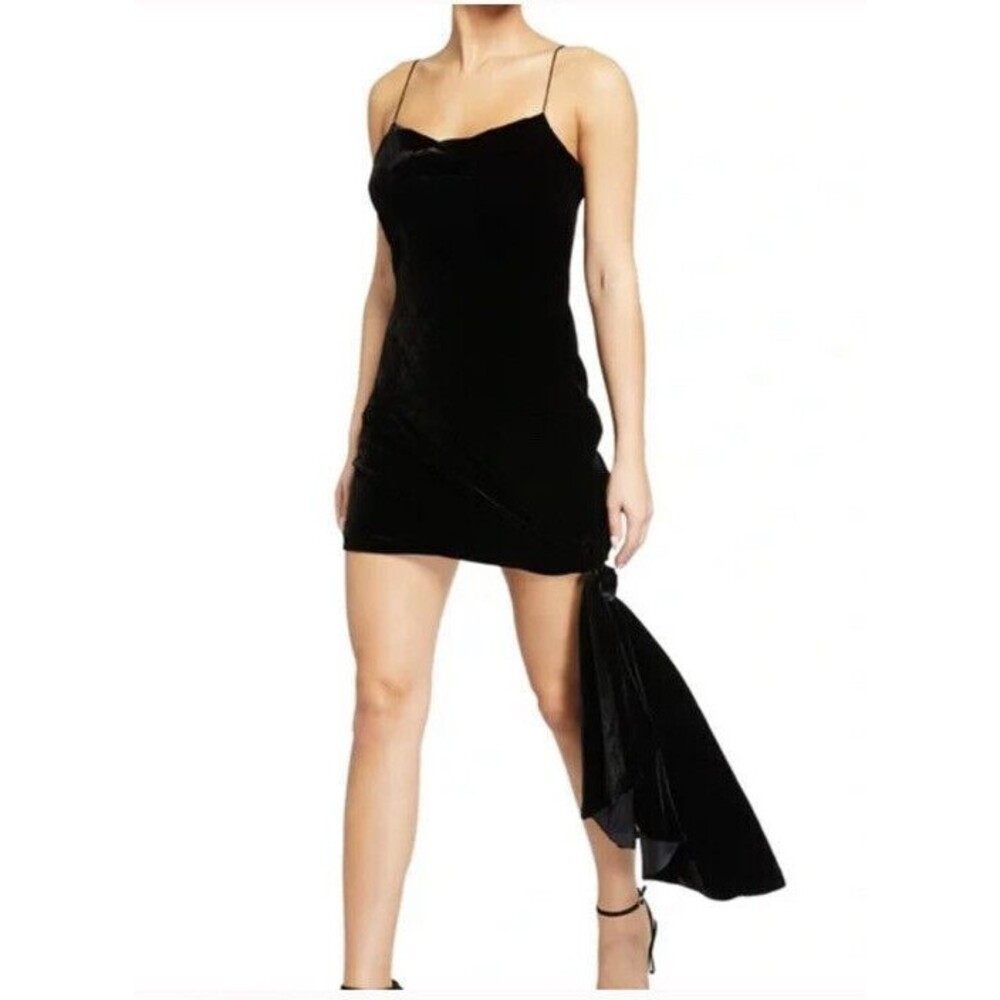 Cinq A Sept Black Velvet Ryder Dress Size 4